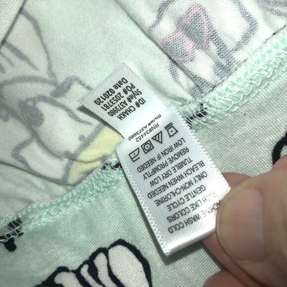 Cuddl Duds Pajama Pants Light Green with Dogs Small - Picture 10 of 10